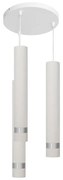 LED Luster na lanku TUBA 3xGU10/4,8W/230V biela/lesklý chróm