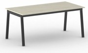 Rokovací kancelársky stôl PRIMO BASIC, 180x90 cm, čierna podnož, dub prírodný