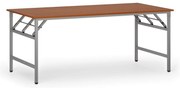 Konferenčný stôl FAST READY, 180x90 cm, sivostrieborná podnož, čerešňa