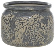 Opálový antik keramický obal na kvetináč s kvetmi Antibes - Ø 20*15 cm