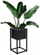 Květináč na stojanu CONCOVE 40 cm černý