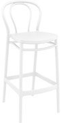 VICTOR BAR 75 záhradná barová stolička white
