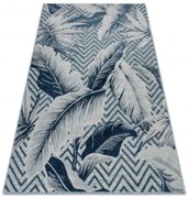 Koberec štrukturálny BOTANIC 65242 Perie, zygzak - morsky modrý