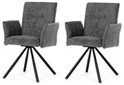 Sada jedálenských stoličiek s vratným mechanizmomDCH-W1117 GREY2, 2 ks