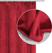 Velúrový záves SOFT VELVET červený na riasiacu pásku Rozmer: 140x300 cm