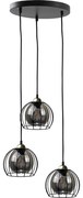 Luster na lanku SOLO BLACK 3xE27/60W/230V čierna/zlatá