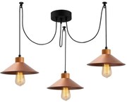 Závesné svietidlo v medenej farbe s kovovým tienidlom ø 114 cm Manavgat – Opviq lights