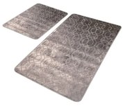 Sivé zamatové kúpeľňové predložky v súprave 2 ks 60x100 cm – Mila Home