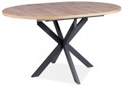 Jedálenský stôl Maxwell, dub artisan / čierna