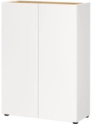 Biela skrinka v dekore duba 74x105x33 cm Alviano – Germania