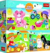 TREFL Zvířátka na vesnici 4v1 4,6,9,12 dielov