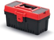 Kufor na náradie 36 × 19,3 × 18,6 cm, organizéry, červená