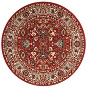 Sintelon, Kusový koberec Teheran Practica 59 / CVC kruh, 200x200 (priemer) kruh, červená, chodba / predsieň