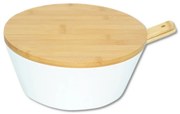 Kesper 32620 Misa na šalát s príborom a vekom, biela, pr. 26 cm