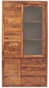 Vitrína Tina 100x190x45 indický masív palisander Only stain