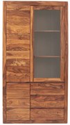 Vitrína Tina 100x190x45 indický masív palisander Super natural