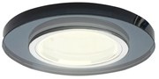Podhľadové svietidlo Glass Round, 1x sklenené/čierne kovové tienidlo, b