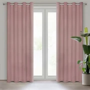 ZATEMŇOVACÍ ZÁVES NA KRÚŽKOCH AMARO 140X250 CM TMAVORUŽOVÁ