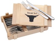 Súprava 6 steakových príborov v drevenej škatuľke WMF Cromargan®