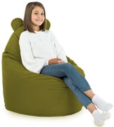 Detské kreslo Sako TEDDY – mäkké plyšové kreslo pre najmenších Farba: Zelený