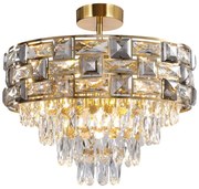 Luster na tyči LUXURIA 9xE14/40W/230V zlatá