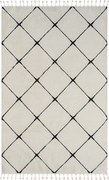 My Flair, Kusový koberec Moroccan Vision weiß, 100x200, čiernobiela, obývacia izba