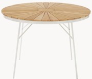 Okrúhly záhradný stôl so stolovou doskou z tíkového dreva Ellen