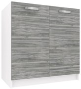 Kuchynská skrinka Belini drezová 80 cm šedý antracit Glamour Wood bez pracovnej dosky  TOR SDZ80/0/WT/GW/0/U