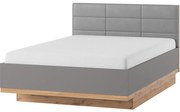 Posteľ 66 Livorno 160 dub wotan/čedičová šedá