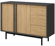 Komoda 120 Alsy 7 Olejovaný dub/Antracit