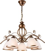 Luster na reťazi RETRO II 5xE27/60W/230V patinovaný bronz