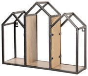 Nástenná kovová polička House - 46 * 14 * 36 cm
