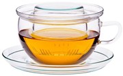 Skleněný šálek na čaj s filtrom glass Tea Time