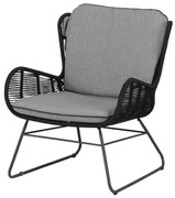 Čierne záhradné kreslo Exotan Grace