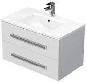 Kúpeľňová skrinka s umývadlom SAT Cube Way 80x53x46 cm biely lesk CUBE46802BIMOD