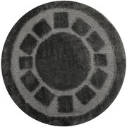 Kúpeľňový koberček Ocean tmavosivý kruh