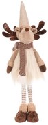 Vianočná dekorácia Sob stojaci, v. 51 cm, béžová/hnedá