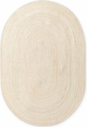 Kusový koberec Jute Braided 106007 Ivory ovál, 160x230 ovál, béžová, chodba / predsieň, Hanse Home
