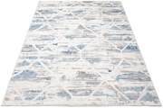Koberec G875B VALLEY biely / tmavomodrý