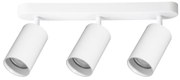 Bodové svietidlo Pipe, 3x biele kovové tienidlo, w