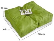 Vankúš na záhradné sedenie zelený EMI