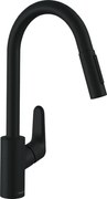 Hansgrohe Focus M41, drezová batéria s vyťahovacou spŕškou, čierna matná, HAN-31815670