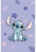 Fialová detská deka z mikroflanelu 100x150 cm Lilo and Stitch – Jerry Fabrics