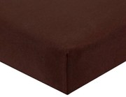 Posteľná plachta jersey tmavohnedá TiaHome - 200x200cm