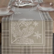 VIANOČNÝ GOBELÍNOVÝ BEHÚŇ NA STÔL HOLLY 45X100 CM VZOROVANÝ