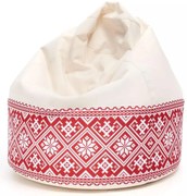 Sedací vak Viper Outdoor Folk – pohodlie s ľudovým štýlom do interiéru aj exteriéru Farba: Folk 3 - M20 krémovo-červený