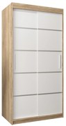 Šatníková skriňa 100 cm Verika 1 100 (dub sonoma + biela). Vlastná spoľahlivá doprava až k Vám domov. 1063681