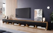 TV stolík CALIBURI 300 - dub wotan / lesklý čierny