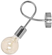 Nástenné svietidlo Edison, chrómové telo svietidla