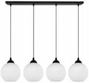 Závesné svietidlo Eliza, 4x biele sklenené tienidlo (výber z 2 farieb konštrukcie)